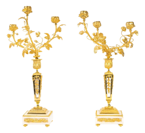 Louis XVI Style Candelabras, 19th Century, Set of 2