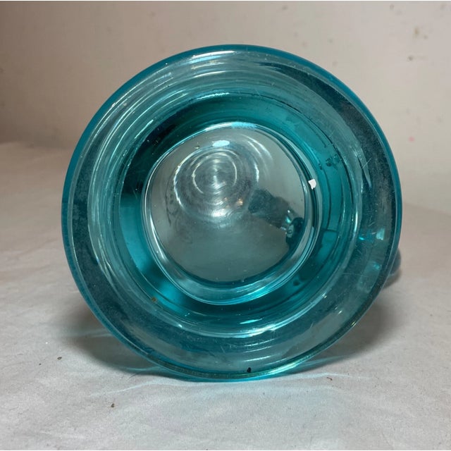 Large Antique 1800's Blown Gilt Blue Glass Pewter German Lidded Beer Stein Mug For Sale - Image 13 of 14