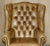 1960s Pair of Vintage Tan Brown Leather Chesterfield Wingback Chairs With Footstools For Sale - Image 5 of 18