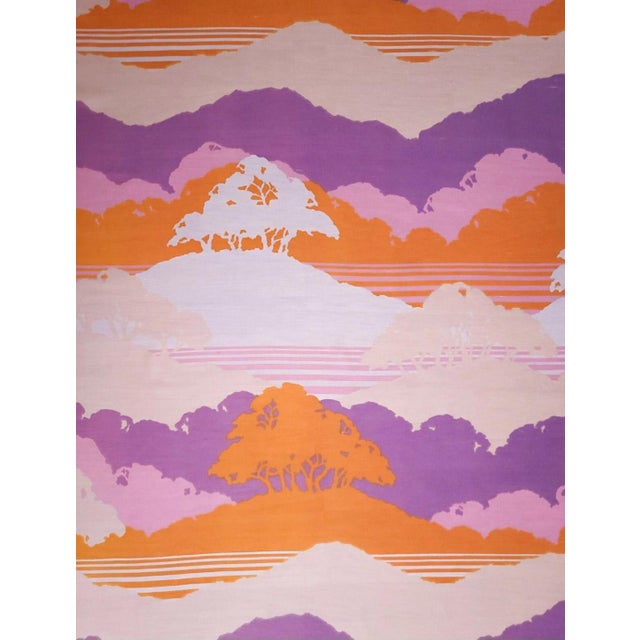 Mid-Century Modern Mid-Century Modern Fabric Hills of Home Curtain by Jack Lenor Larsen, 1971 For Sale - Image 3 of 7