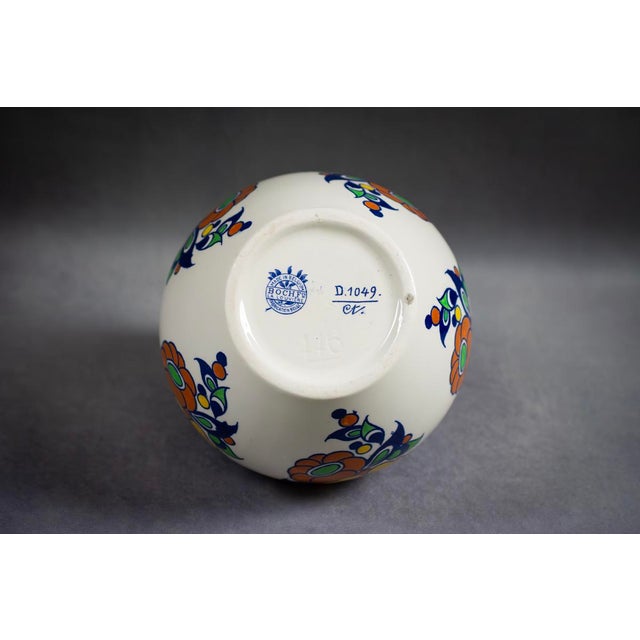 Art Deco Spinning Top Vase in Polychrome Glazed Earthenware by Charles Catteau for Boch Frères Kéramis, 1920s For Sale - Image 10 of 11