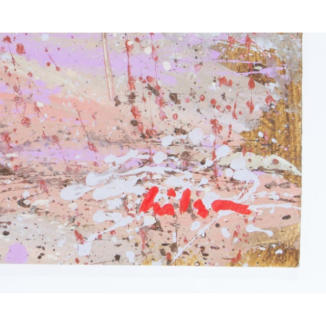 Signed 1980s Abstract Acrylic Landscape by Harry Hilson For Sale In Indianapolis - Image 6 of 7