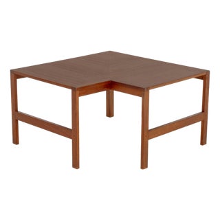 Knudsen & Lind X France & Son Walnut Corner Table For Sale