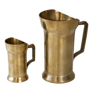 Vintage Brass Creamers - a Pair For Sale