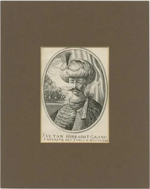 Moncornet, Portrait of Sultan Ibrahim I, The Ottoman Sultan, Print