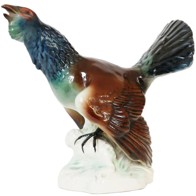 Vintage Capercaillie Cock Figurine from Cortendorf / Goebel Germany For Sale
