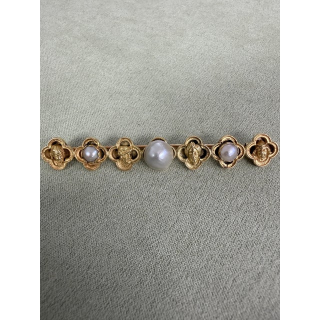 Early 20th Century Jules and Louis Wièse, Renaissance Revival, Gold and Pearl Brooch, 18k For Sale - Image 10 of 11