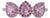 Carat&Her Lotus Three Stone Pink Sapphire Halo Ring in Sterling Silver - Birthday Gift, Size 7 For Sale