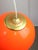 Italian Space Age Orange Acrylic Glass and Brass Pendant Lamp, 1970s For Sale - Image 15 of 16