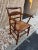 Farmhouse Mid 20th Century Pair of Vintage Farmhouse Style Cherry Rush Seat Armchairs by Woodward & Lothrop For Sale - Image 3 of 12