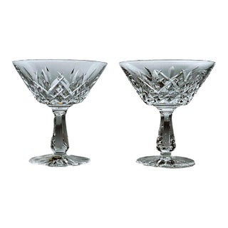 Waterford Cut Crystal Champagne/Tall Sherbet Rosslare Pattern - A Pair For Sale