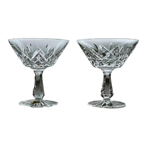 Waterford Cut Crystal Champagne/Tall Sherbet Rosslare Pattern - A Pair