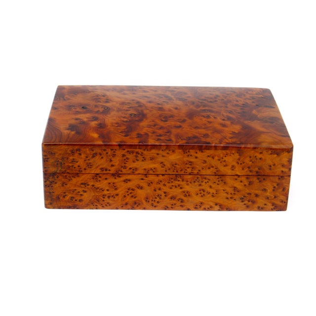 Decorative Juniper Burl Wood Box | Chairish