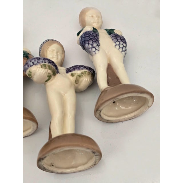 Set of 3 Antique 19th Century German Majolica Figurines For Sale - Image 4 of 5