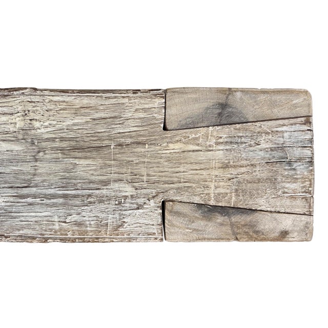 Rustic Rustic Salvaged Wood Beam Console Table For Sale - Image 3 of 7