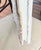 French Country Wall Mirror Features a Heavily Distressed White Frame With Gold Trim For Sale In Greensboro - Image 6 of 15