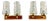 Double Arm Wall Lights with Cylindrical Glass Shades and Wooden Bases, Germany, Set of 2 For Sale