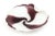 This lovely Italian Murano Seguso hand blown glass bowl is swirls of purple against the white case. There is silver foil...