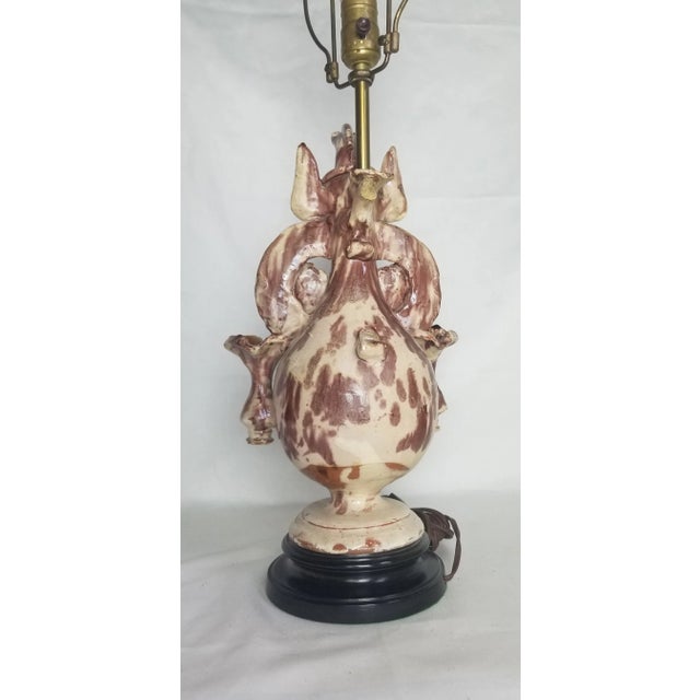 Figurative Vase Lamp Depicting a Winged Horse For Sale - Image 4 of 11