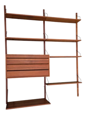 1950 Poul Cadovius Design Wall Mounted Shelf Modular Royal System Teak Cado Unit