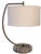 Italian Modernist Style Bronze-Finish & Stone Cantilever Table Lamp For Sale