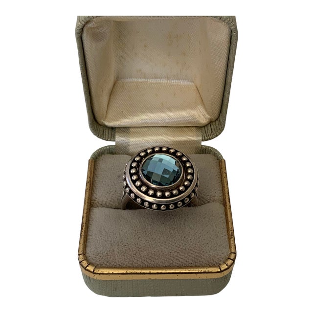 1980s Topaz Ring Kameleon Sterling Silver Size 7 For Sale