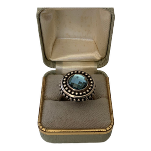 1980s Topaz Ring Kameleon Sterling Silver Size 7