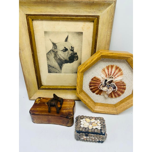 Antique Framed Etching of a Boxer Dog For Sale - Image 9 of 9