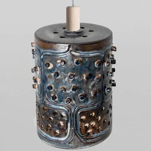 Danish Brown Ceramic Pendant Light, 1970 For Sale - Image 13 of 18