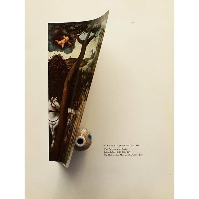 1955 After Cranach "The Judgment of Paris", First Edition Vintage Full-Color Print For Sale - Image 4 of 8
