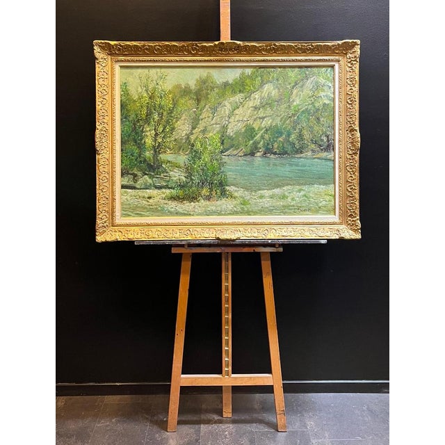 Leopold Robert, Riverbank, Oil on Wood For Sale - Image 9 of 11