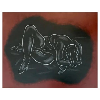 Jean Blailé, The Woman Who Hides, 1980s, Chalk For Sale