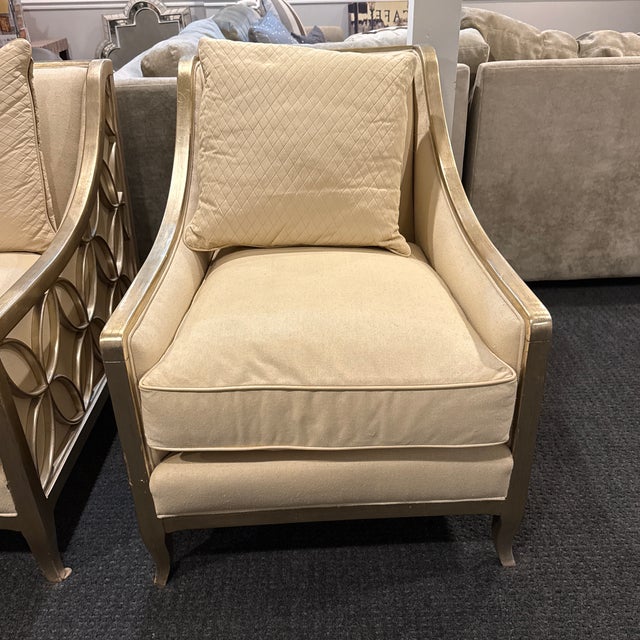 Textile Upholstery Social Butterfly Silver Accent Chair. By: Caracole For Sale - Image 7 of 10