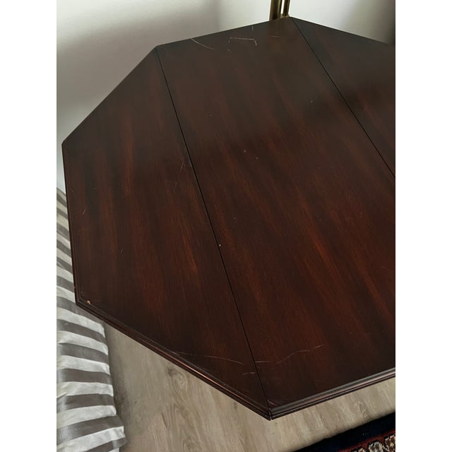 Henkel Harris Model 5400 Jefferson octagonal table in solid mahogany with #29 finish. A distinctive form featuring an...