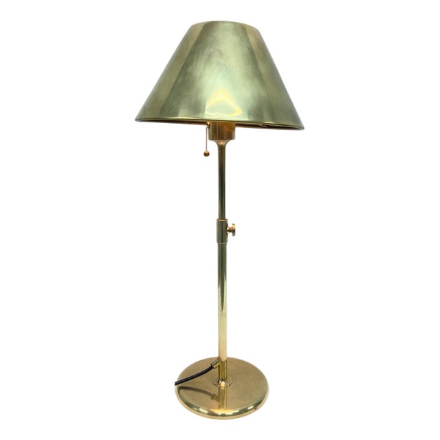 Vintage Lesan Table Lamp in Brass by Florian Schulz, 1970s For Sale