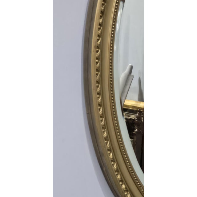 English Oval Gilt Wall Mirror, 1900 For Sale - Image 4 of 9