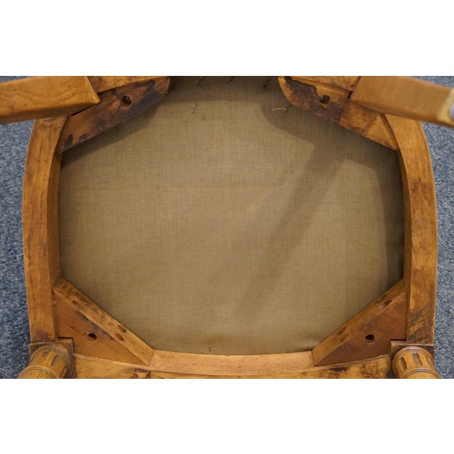 Henredon Furniture Walnut Italian Mediterranean Cane Back Dining Side Chair For Sale - Image 10 of 10