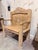 A delightful antique folk art armchair showcasing the warmth and charm of traditional country craftsmanship. Constructed...