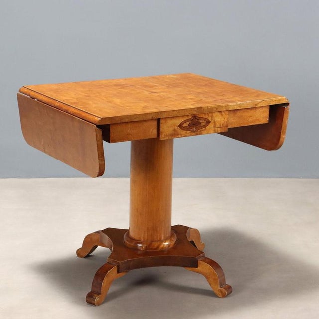 Maple Side Table with Drop Leaves For Sale - Image 11 of 11