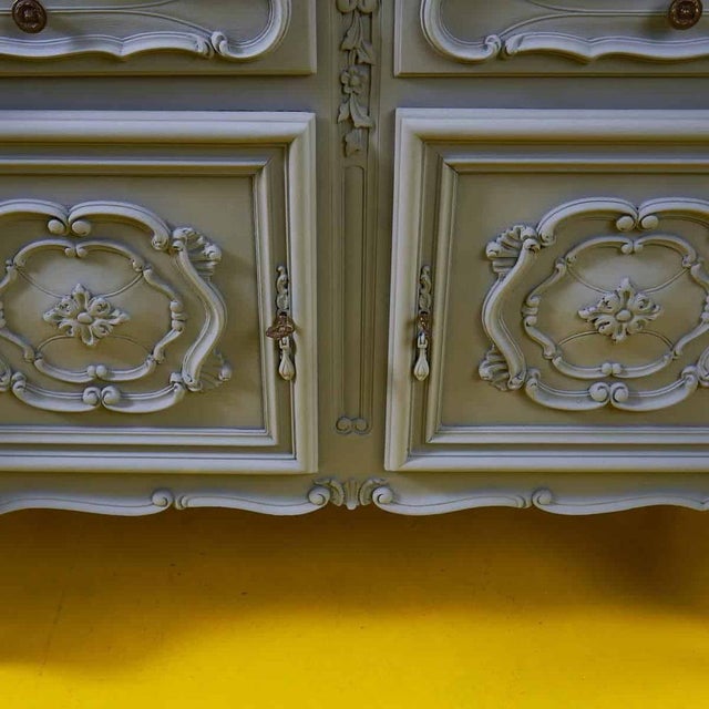 Grey wooden sideboard Height: 101.5 Width: 258 Depth: 63 Style: VINTAGE Production Period: 1960 - 1969 Design Period: 1960...