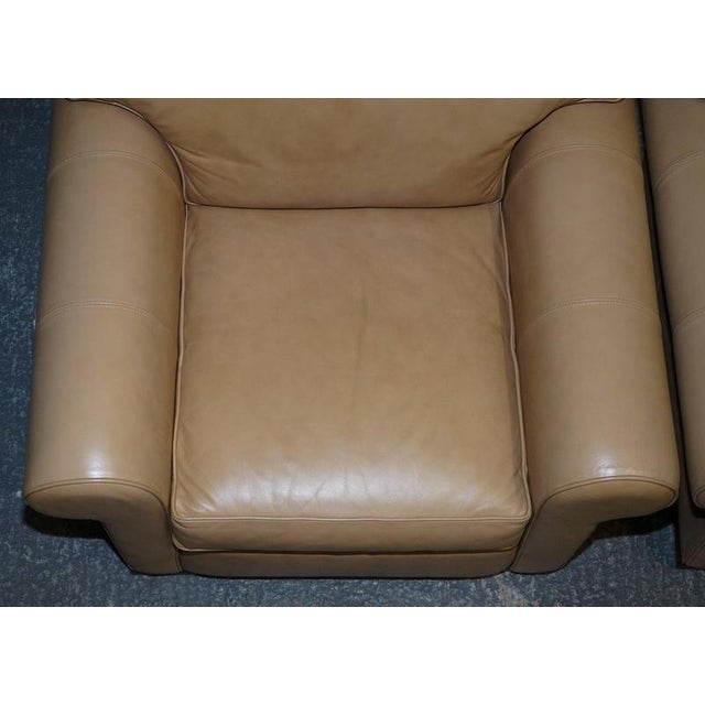 Latte Brown Leather Armchairs from Multiyork England, Set of 2 For Sale - Image 18 of 18