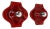 Red Ceramic Fat Lava Wall Lights from Hustadt Lights, Germany, 1970s, Set of 2 For Sale