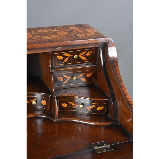 19th Century Dutch Marquetry Bureau, 1800s For Sale - Image 13 of 14