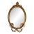 Italian Giltwood Oval Antique Mirror For Sale