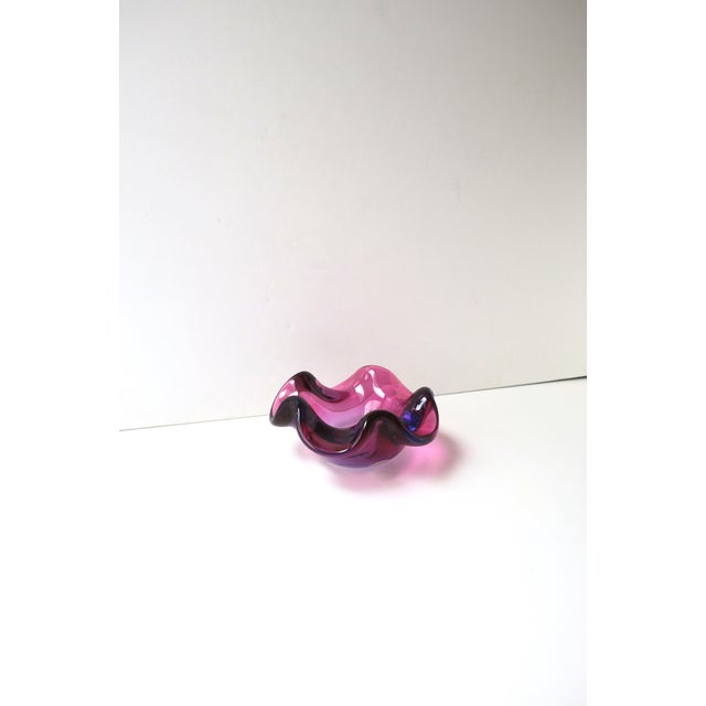 Glass Italian Murano Bowl, Midcentury Modern Design, Mid 20th Century, Italy For Sale - Image 7 of 9