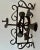 Rustic Wrought Iron Door Bell with Hand Rotating Bells For Sale - Image 3 of 6