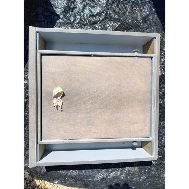 Restored 1928 Antique Vanity Set With Mirror & Matching Wood Chair-Stamped Maker's Mark For Sale - Image 4 of 18