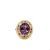 5.62 Carat Natural Amethyst Diamond Sapphire Yellow Gold Cocktail Ring, Size 7 For Sale - Image 4 of 8