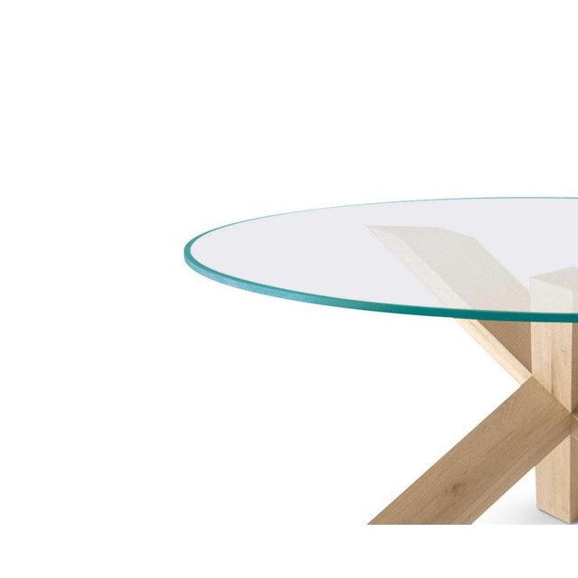 Wood La Rotonda Table in Wood and Glass by Mario Bellini For Sale - Image 7 of 11