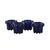 Blue French Cobalt Glass Candleholders from Reims, 1970s, Set of 4 For Sale - Image 8 of 8